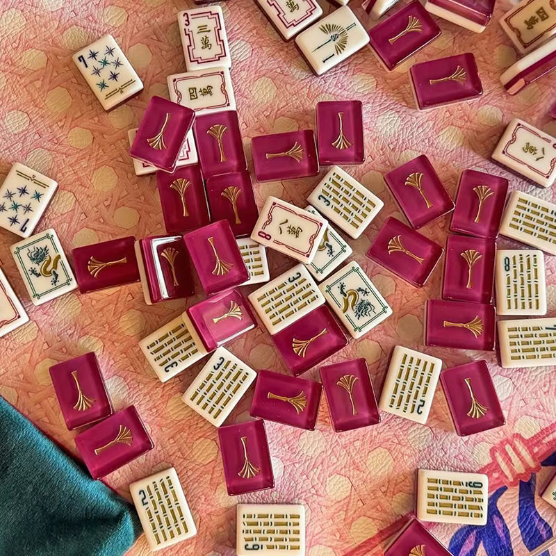 Red Lagoon Mahjong Tiles Set 160pcs