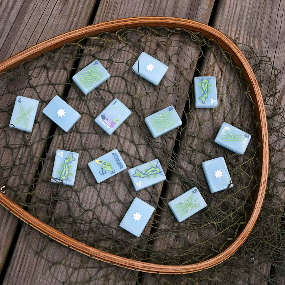 Baby Blue Mahjong Tiles Set 160pcs