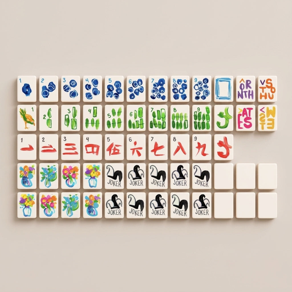 Paint Mahjong Tiles Set 160pcs