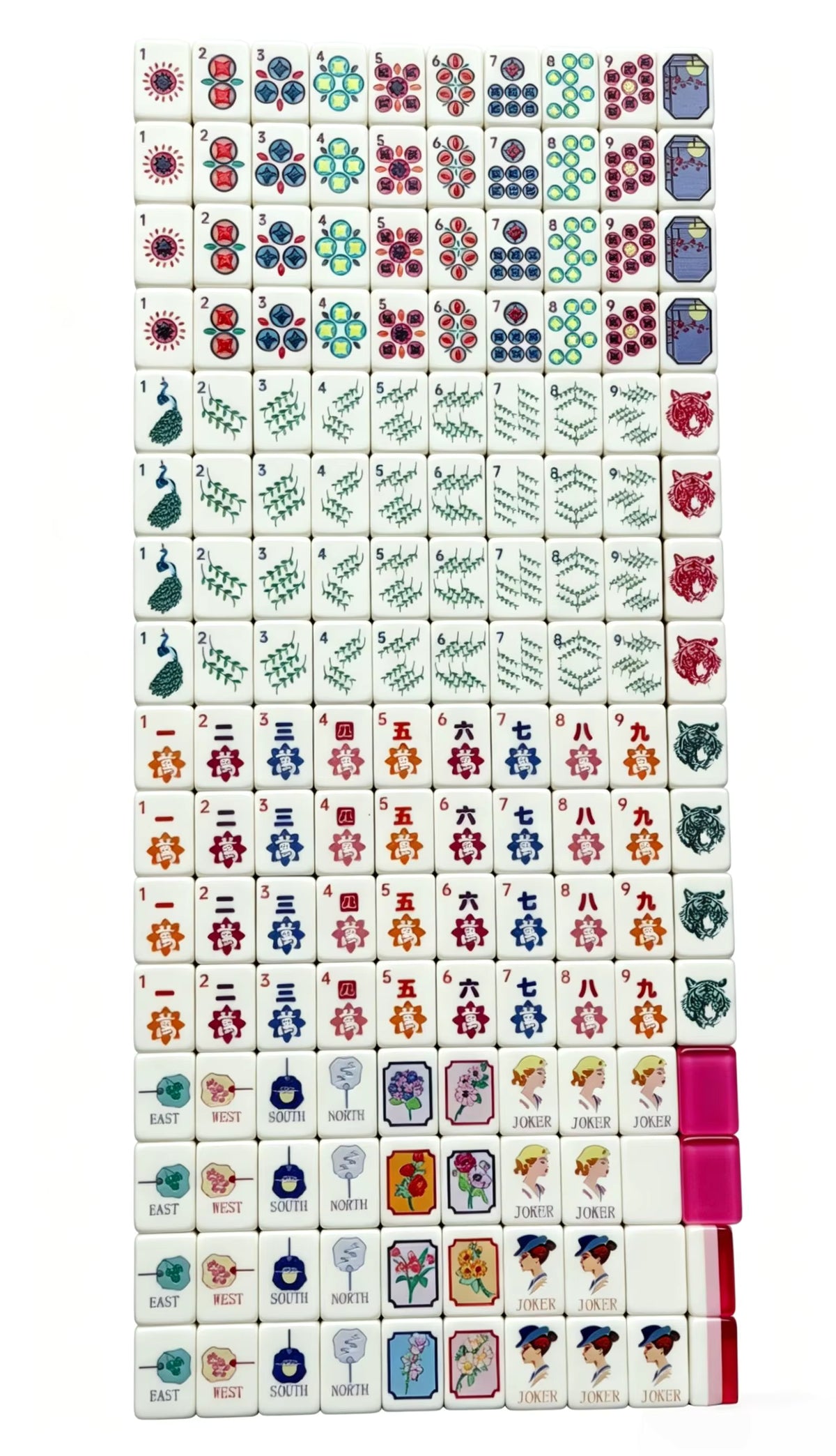 Pop Retro Mahjong Tiles Set 160pcs