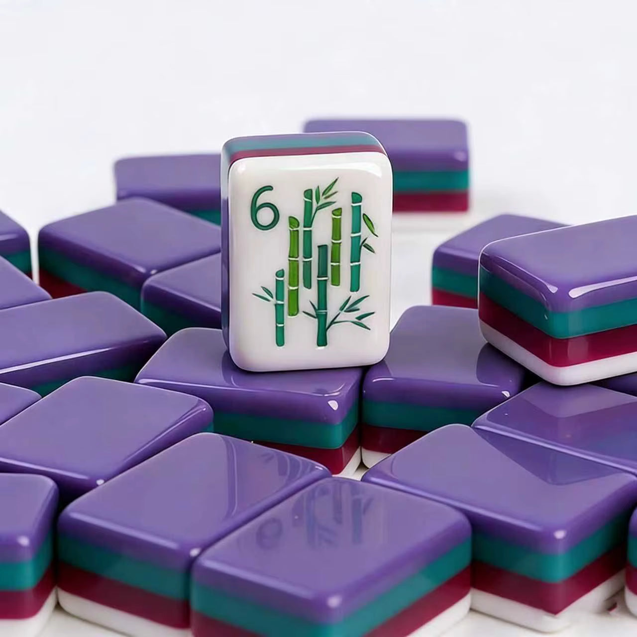 Midnight Purple Mahjong Tiles Set 160pcs