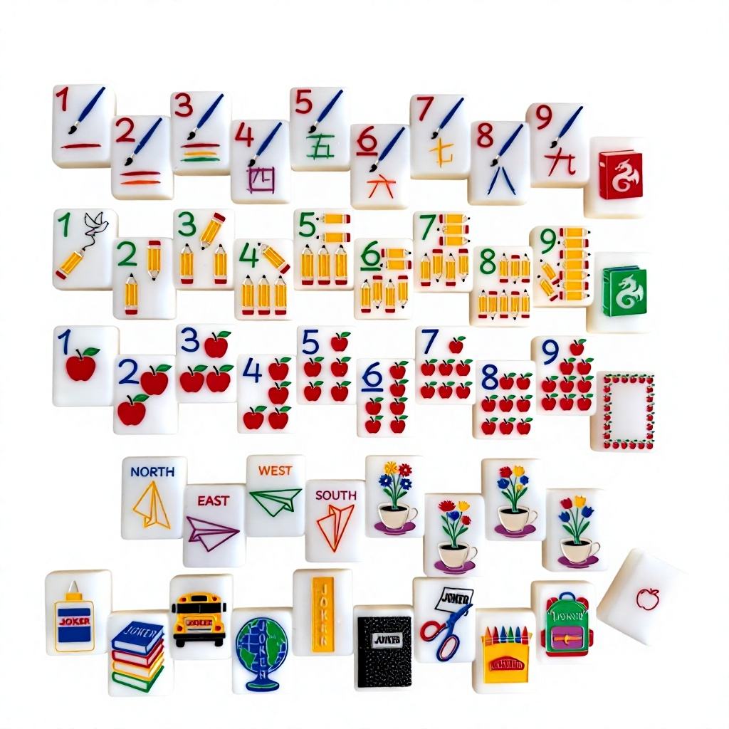 Teacher's Day Mahjong Tiles Set 160pcs