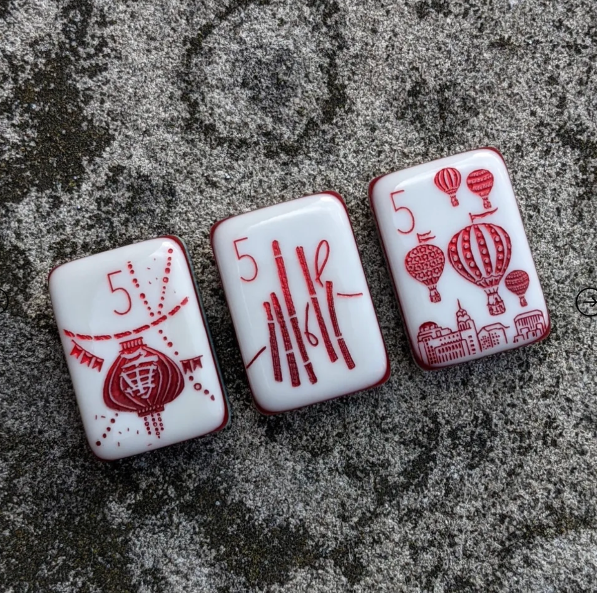 Dark Orange Mahjong Tiles Set 160pcs