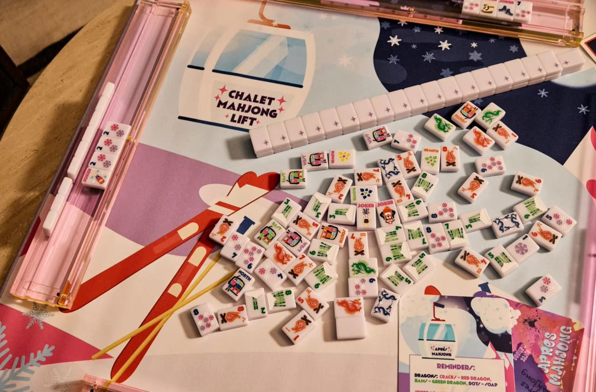 Snow Ski Mahjong Tiles Set 160pcs
