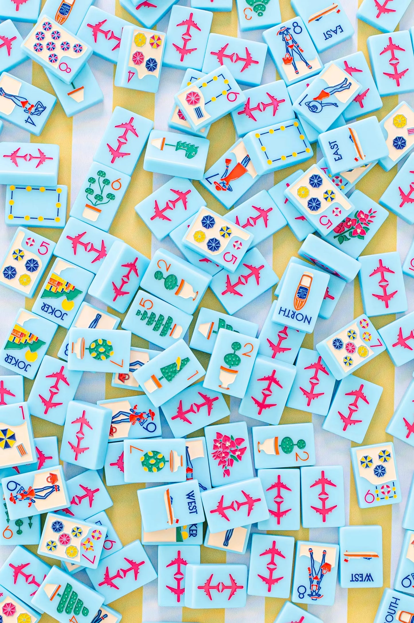 Summer Vacation Mahjong Tiles Set 160pcs