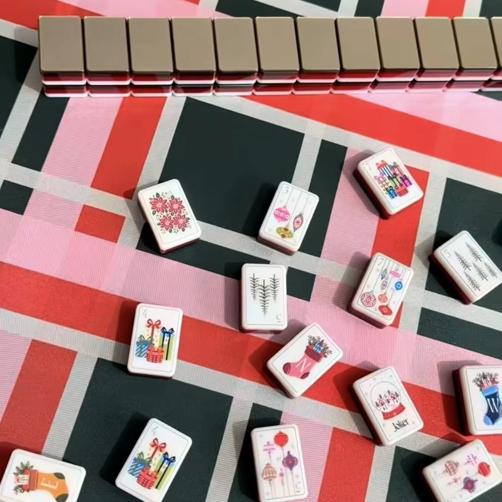 Colorful Christmas Mahjong Tiles Set 160pcs