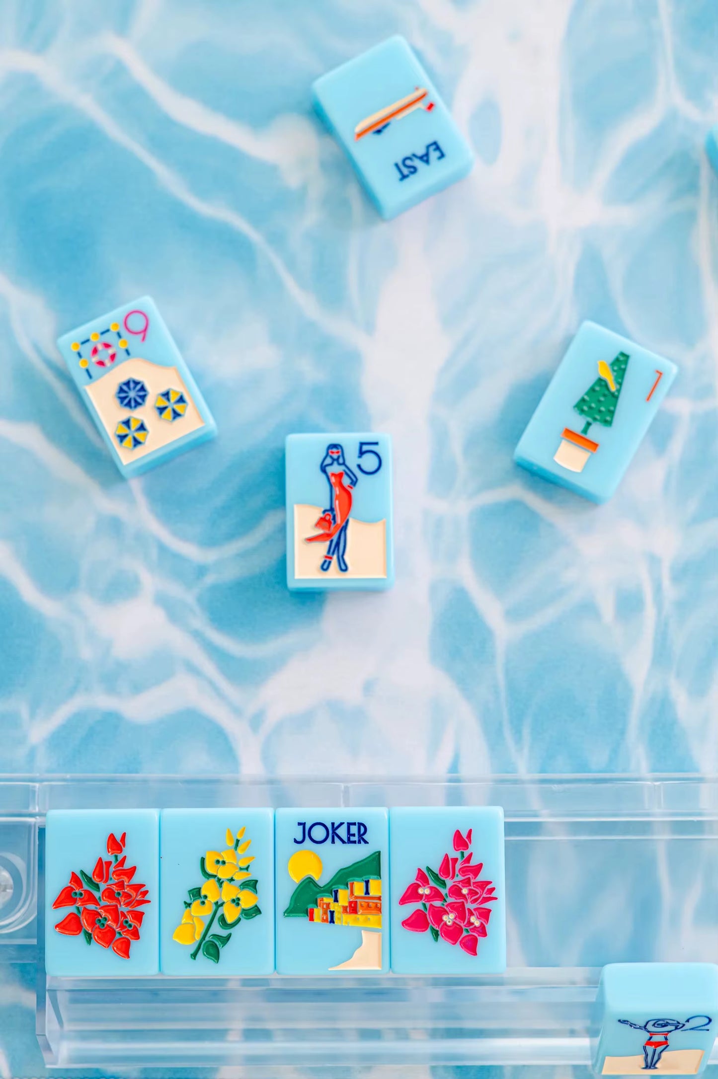 Summer Vacation Mahjong Tiles Set 160pcs