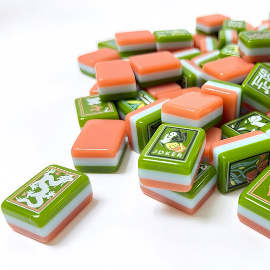 Artistic Green Mahjong Tiles Set 160pcs