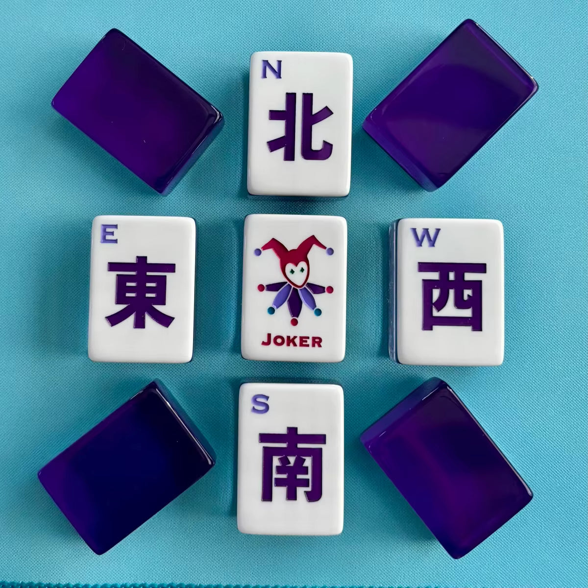 Lucky Purple Mahjong Tiles Set 160pcs