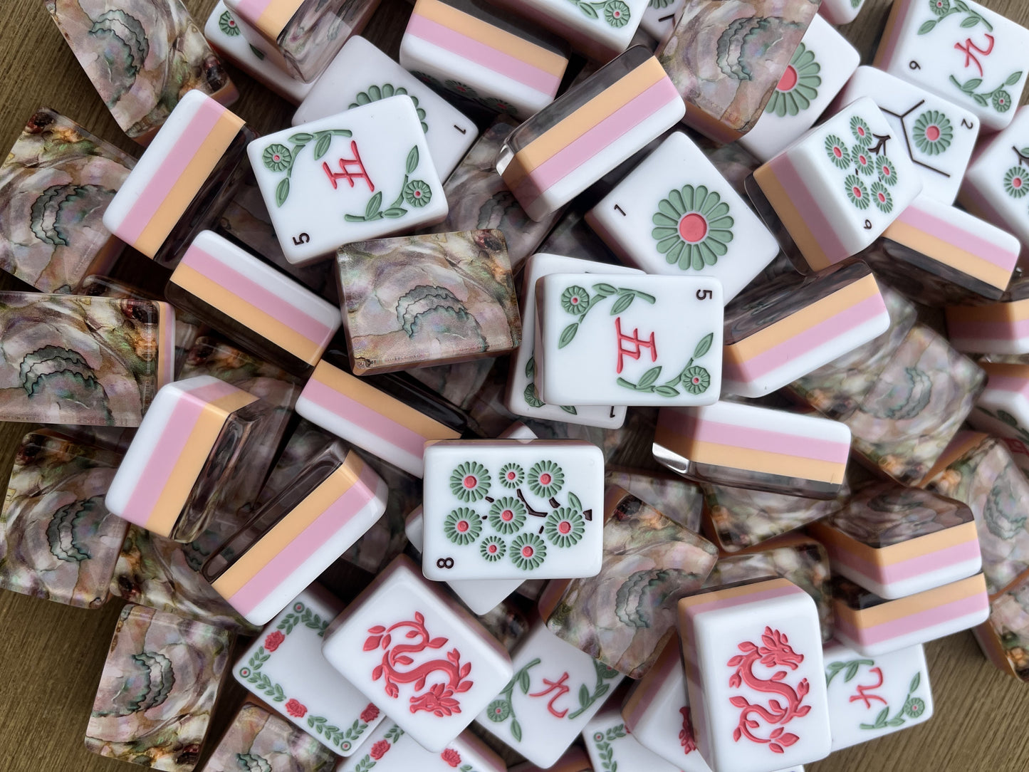 Crescent Shell Mahjong Tiles Set 160pcs