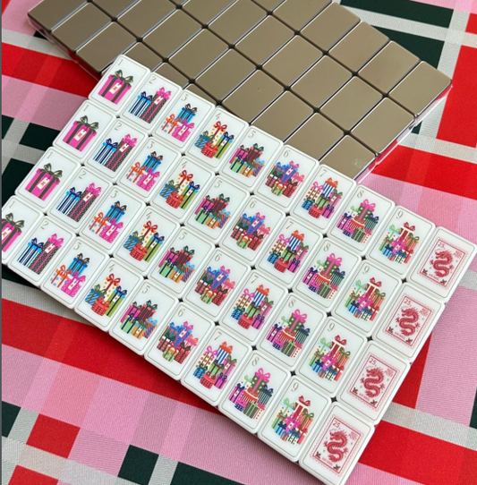 Colorful Christmas Mahjong Tiles Set 160pcs