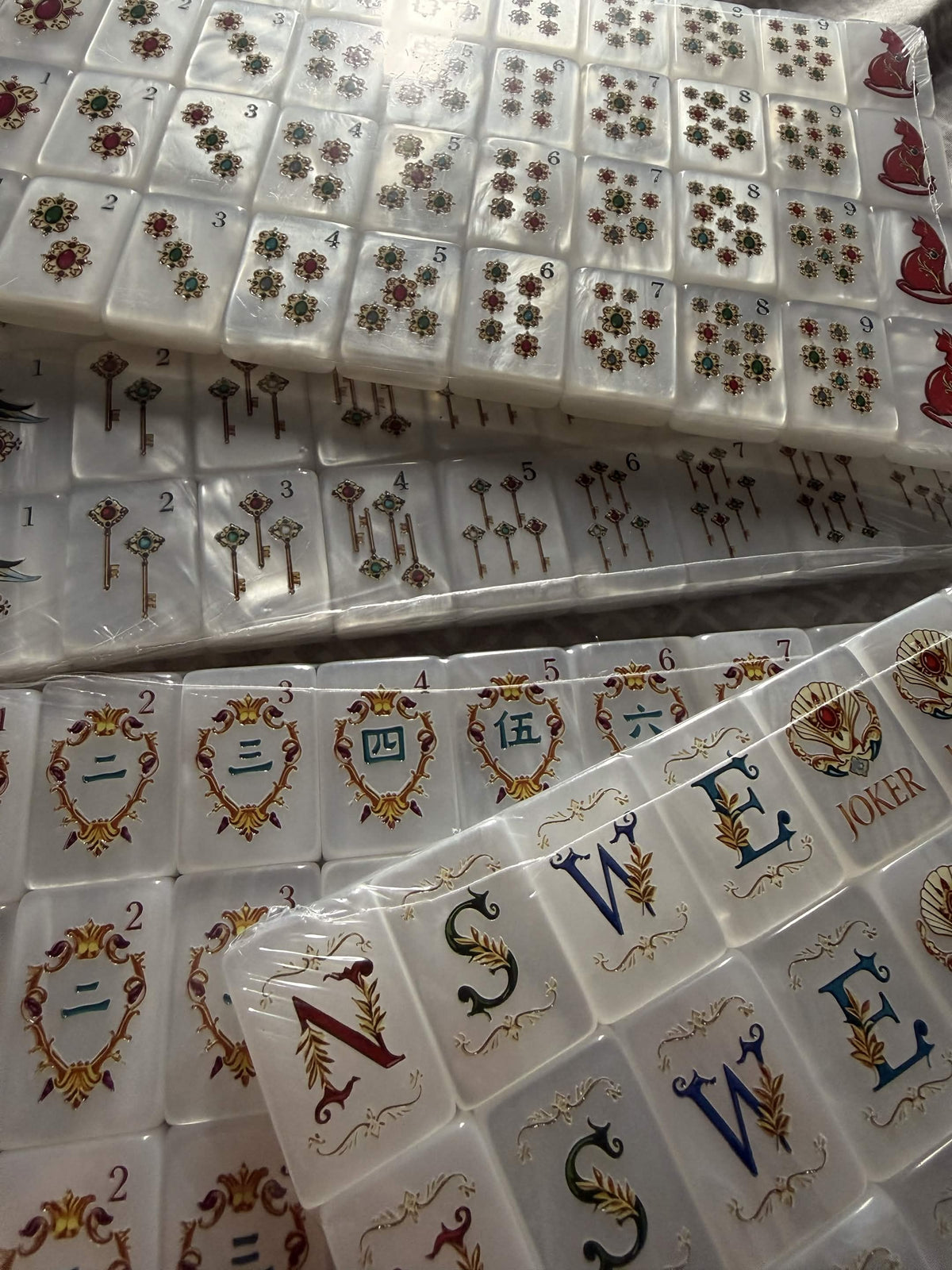 Jewel Pearl Mahjong Tiles Set 160pcs