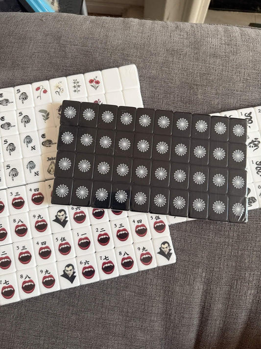 Gothic Halloween Mahjong Tiles Set 160pcs