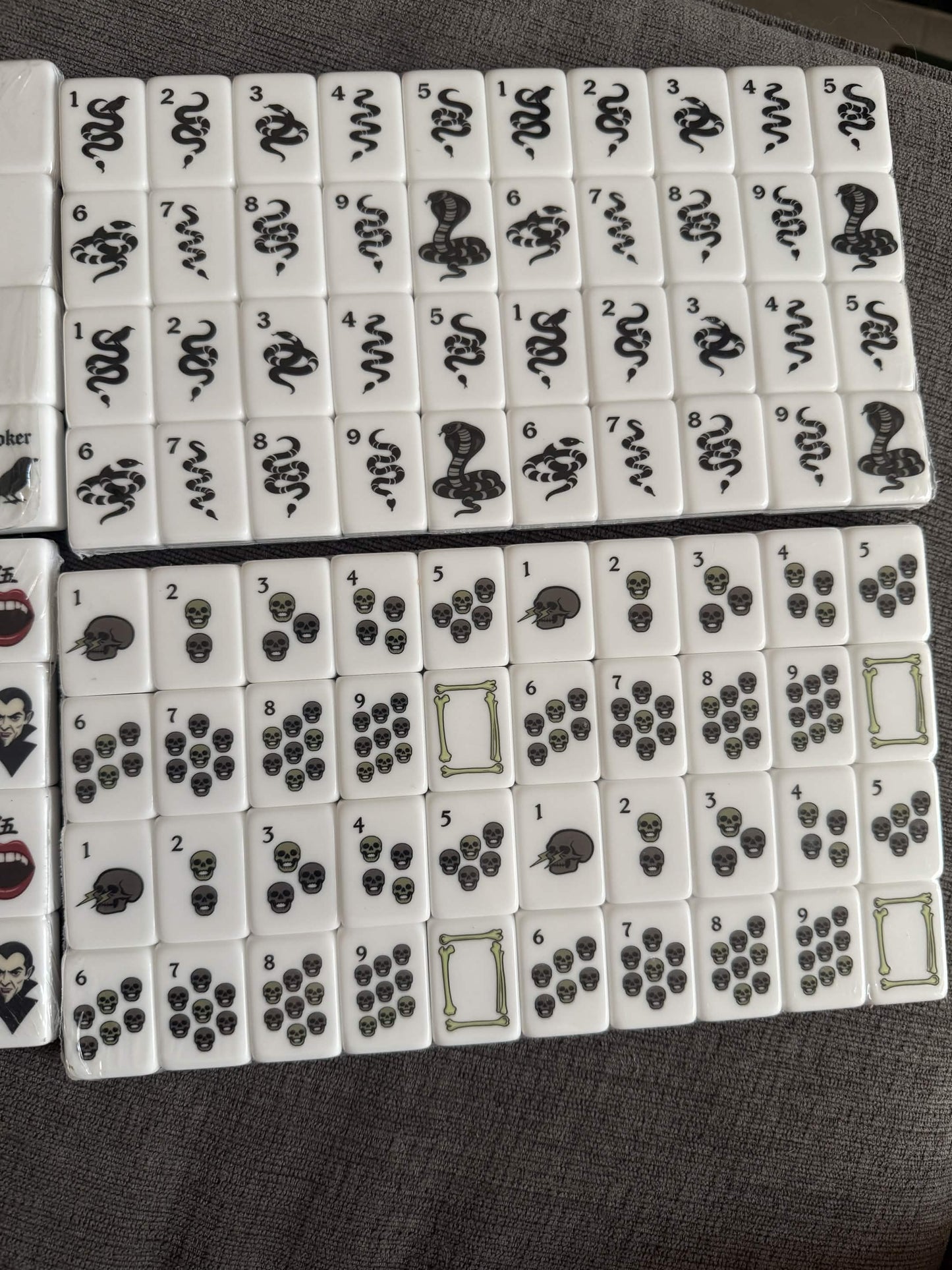 Gothic Halloween Mahjong Tiles Set 160pcs
