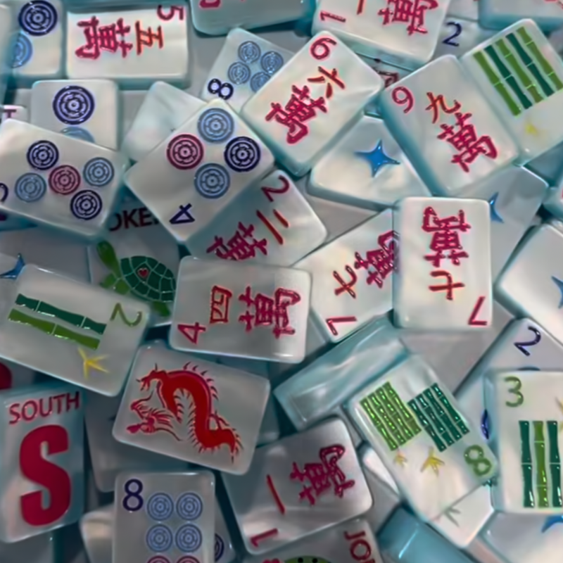 Pearl Blue Mahjong Tiles Set 160pcs