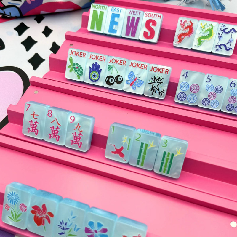 Pearl Blue Mahjong Tiles Set 160pcs