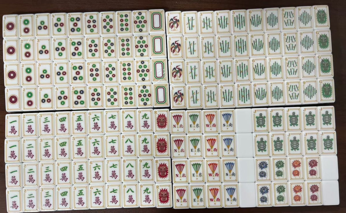 Burgundy Red Mahjong Tiles Set 160pcs