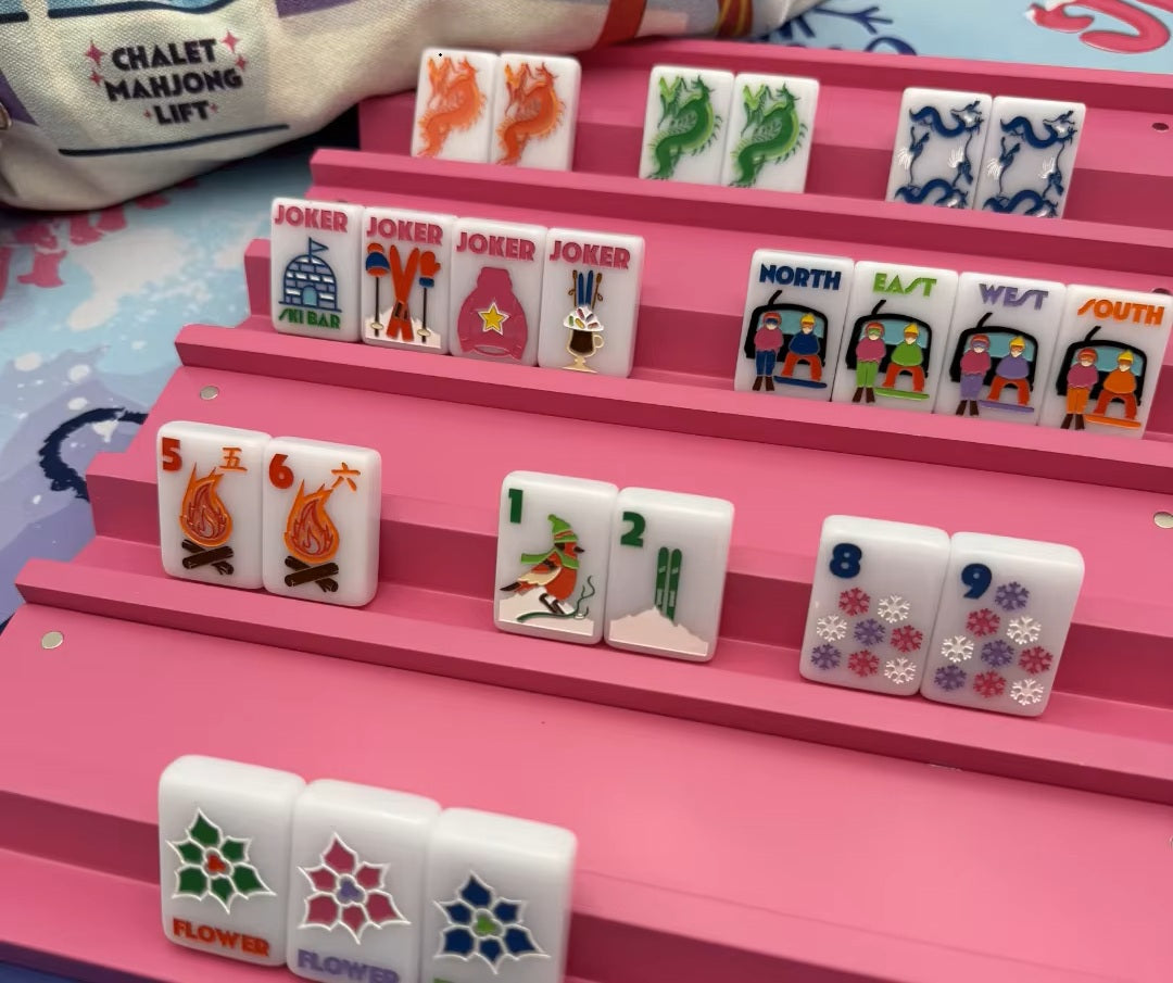 Snow Ski Mahjong Tiles Set 160pcs