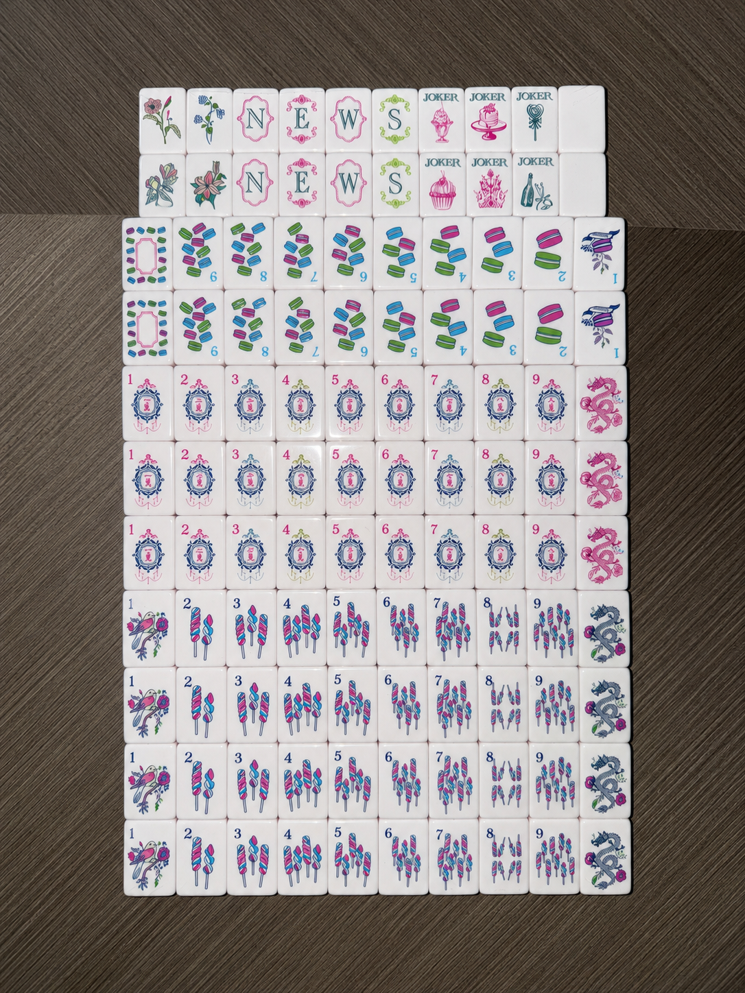 Candy Mahjong Tiles and Mat Set