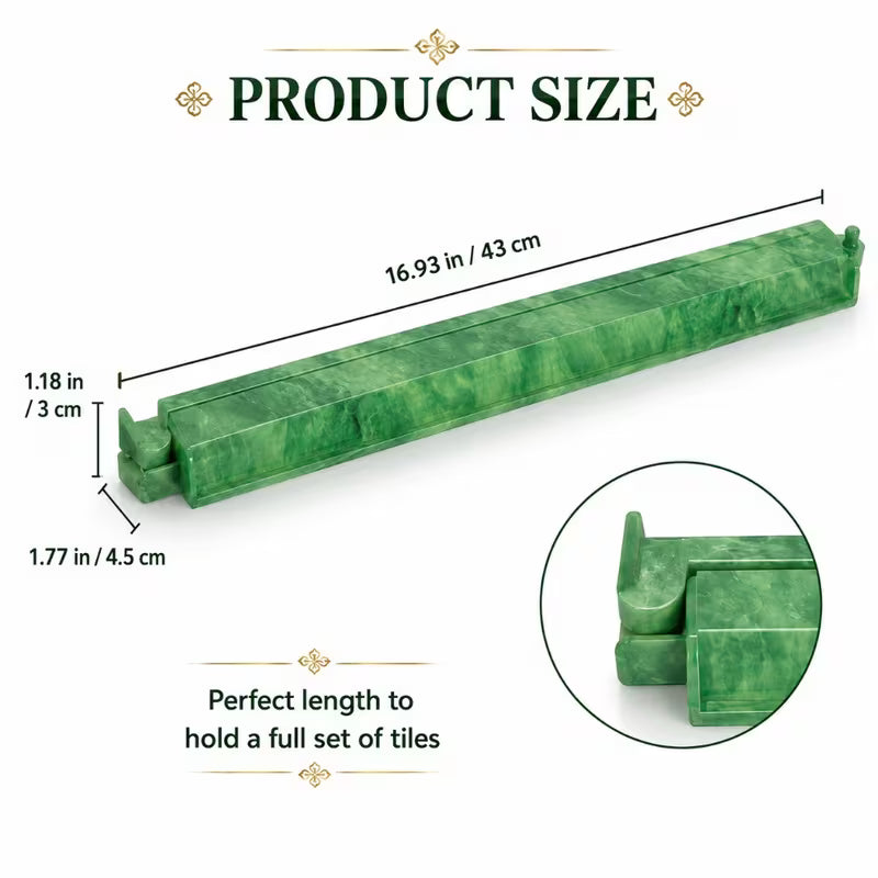 Jade Mahjong Racks and Pushers Set - 4 pcs