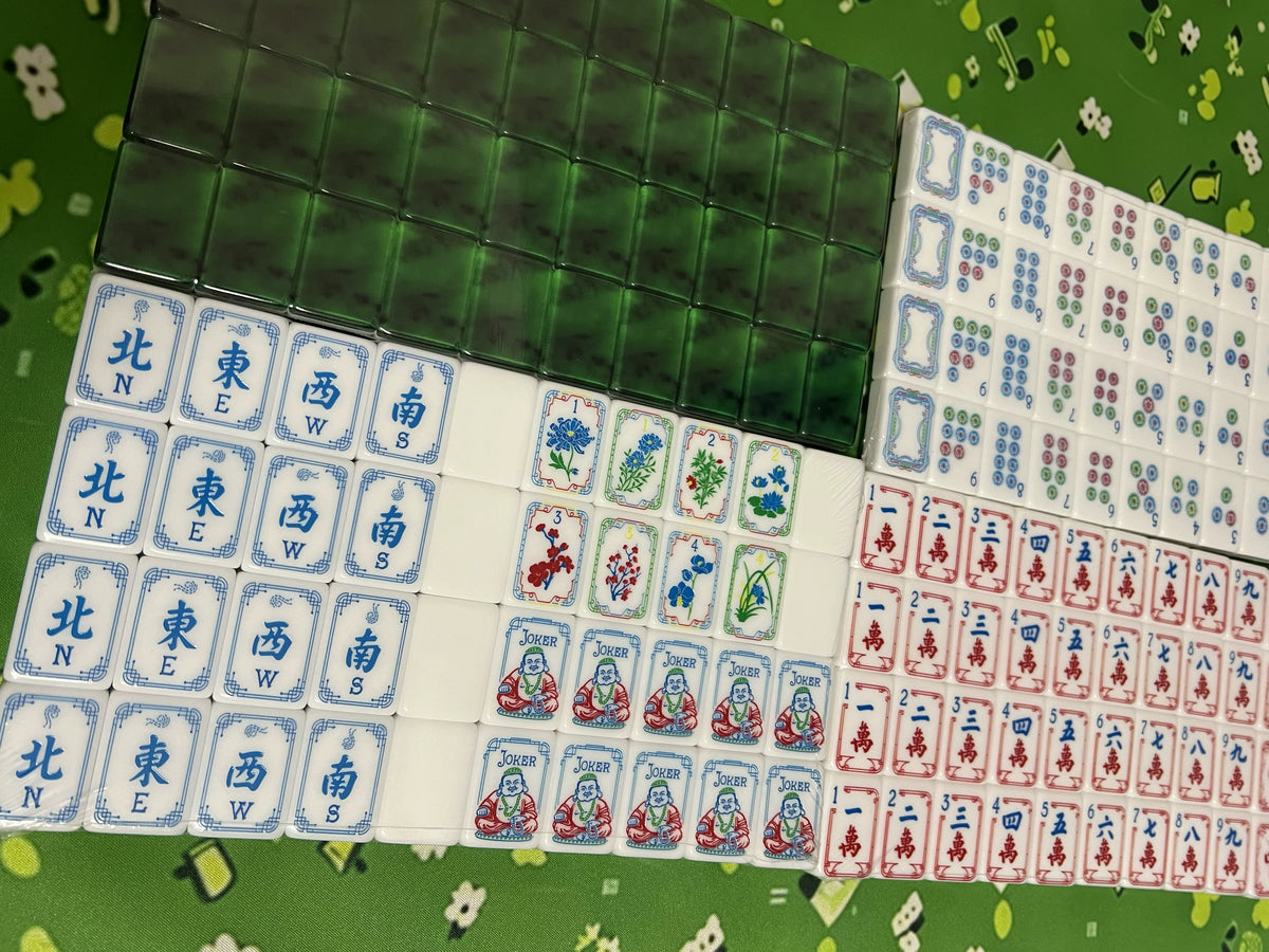 Green Lotus Mahjong Tiles Set 160pcs
