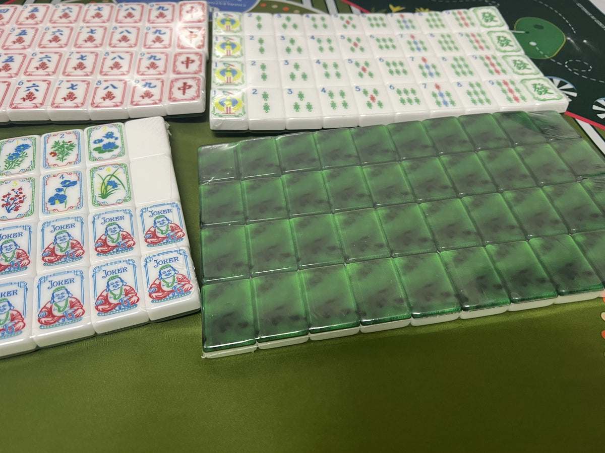Green Lotus Mahjong Tiles Set 160pcs