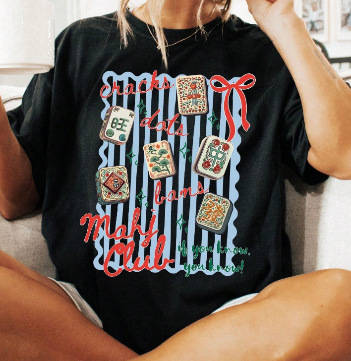 "If You Know You Know" Mahjong Black/White T-shirt