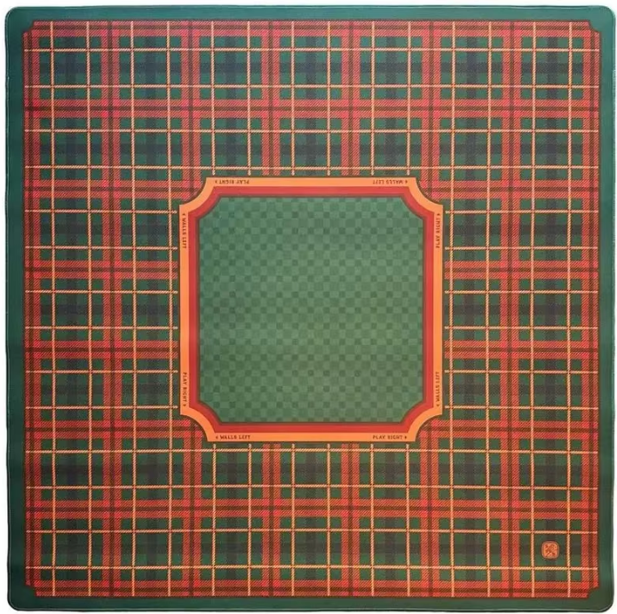 Burgundy Red Mahjong Tiles and Mat Set