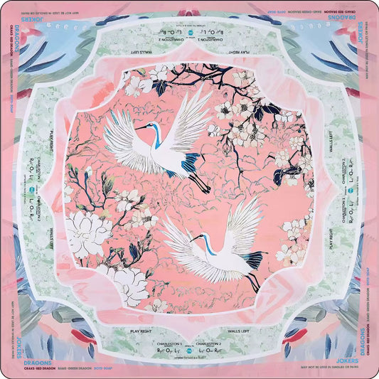 Pink Crane Mahjong Mat